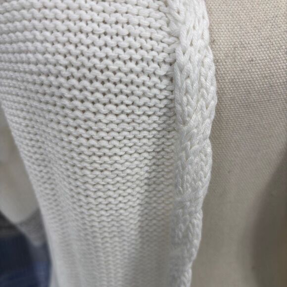 Lola Ombre Knit Stripe Open Front Hooded Cardigan Sweater M Cottage Boho Beach - Picture 9 of 13